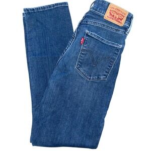 Levis Classic Mid Rise Skinny Jeans Womens 4 W27 L28 Medium Wash Blue Denim